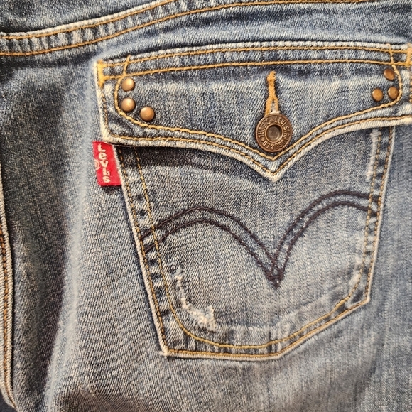 Levi's Women's Boot Cut 515 Plus size washed blue jeans 16 - Picture 8 of 11